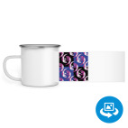 Кружка металлическая белая (круговая запечатка)