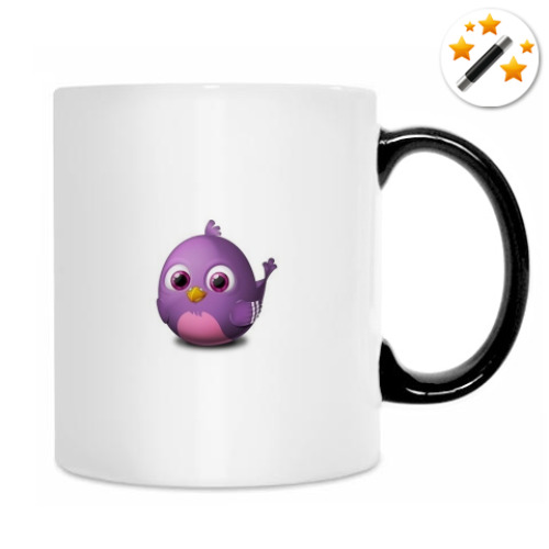 Кружка-хамелеон Птичка