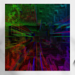 Пиксельная глитч сетка