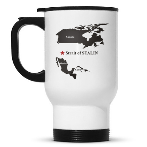 Кружка-термос с принтом Пролив Сталина