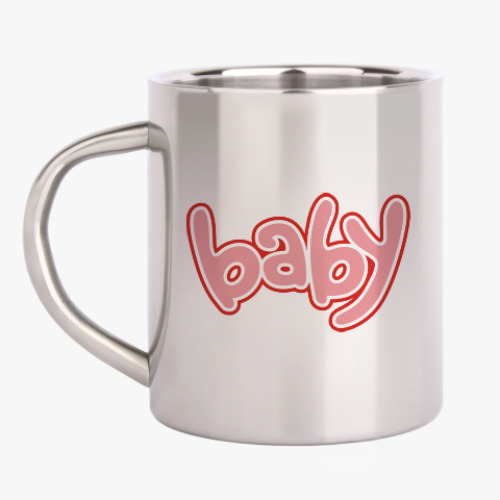 Кружка металлическая с принтом Baby