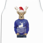Олень хипстер новогодний