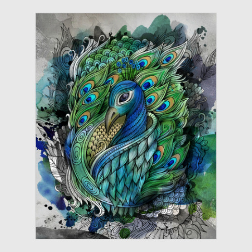 Постер с принтом 'Павлин'