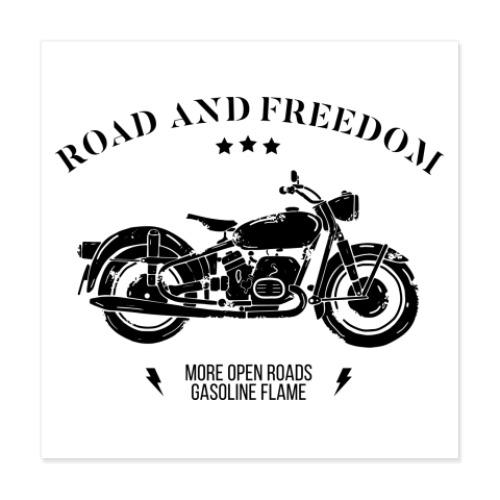 Виниловые наклейки с принтом Король дорог (мотоцикл)