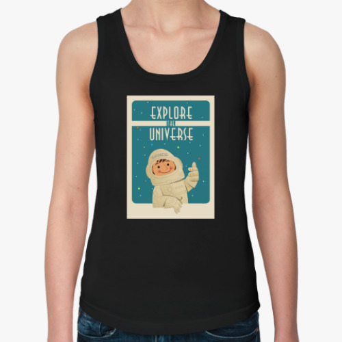 Женская майка с принтом Explore the Universe