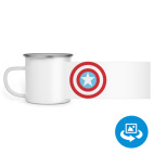 Кружка металлическая белая (круговая запечатка)