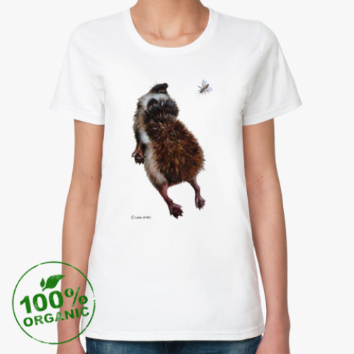 Женская футболка из органик-хлопка с принтом Миленькие такие ежики