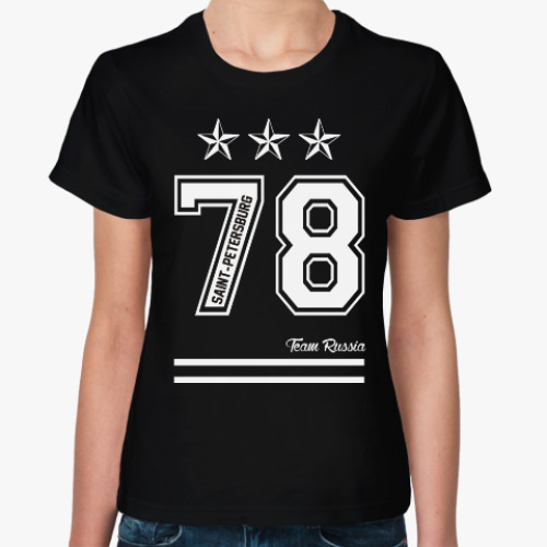 Женская футболка с принтом Санкт-Петербург