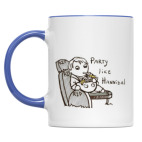 Двухцветная кружка Party Like Hannibal ( Ганнибал )