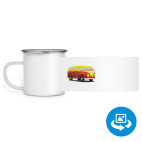 Кружка металлическая белая (круговая запечатка)