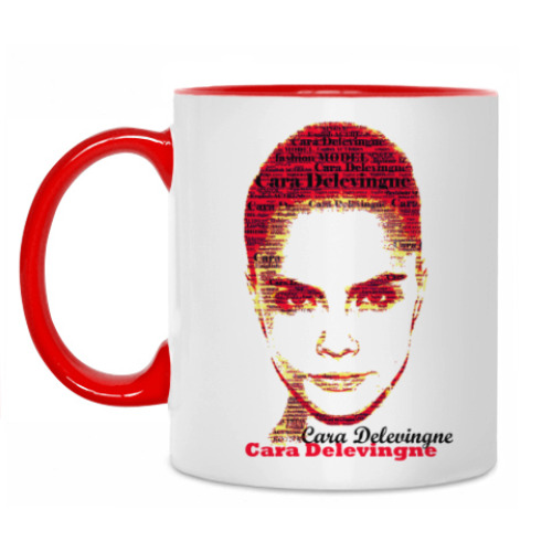 Кружка с принтом Cara Delevingne/Кара Делевинь