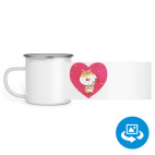 Кружка металлическая белая (круговая запечатка)