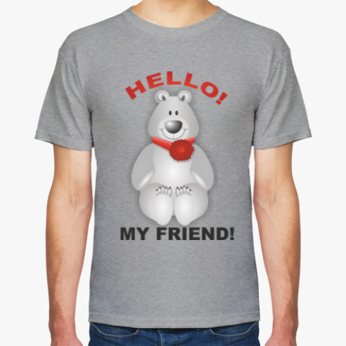 Футболка с принтом HELLO! MY FRIEND!