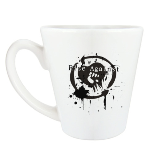 Чашка Латте с принтом Rise Against