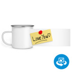 Кружка металлическая белая (круговая запечатка)