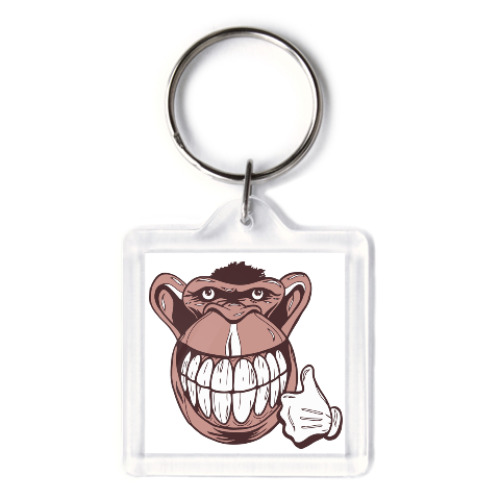 Брелок с принтом Веселая обезьяна