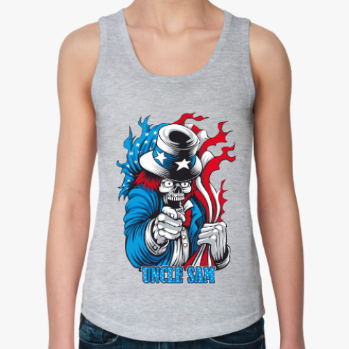 Женская майка с принтом Uncle sam