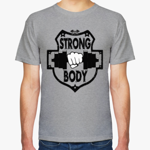 Футболка с принтом КРЕПКОЕ ТЕЛО!