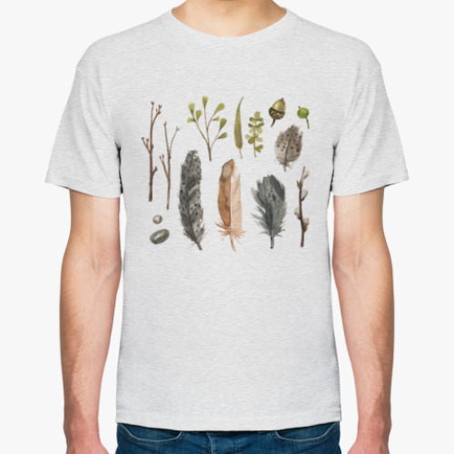 Футболка с принтом Лесной человек