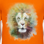 Лев, акварель