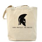 Холщовая сумка шоппер Gods protect the braves