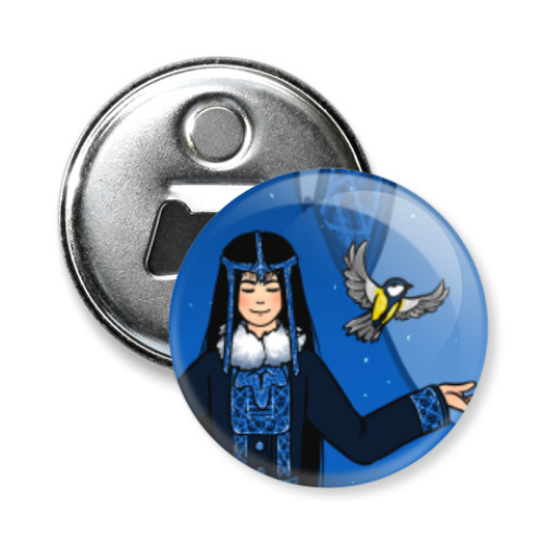 Магнит-открывашка с принтом Северная девушка