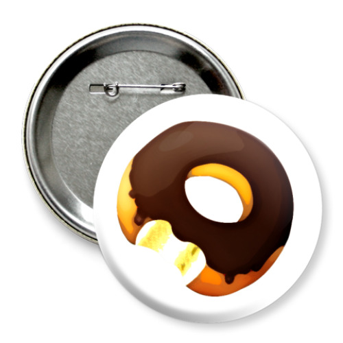 Значок 75мм пончик