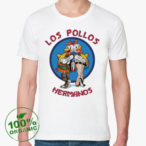 Футболка из органик-хлопка с принтом Los Pollos Hermanos