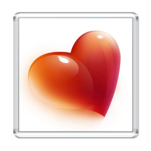 Магнит с принтом Сердце