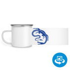 Кружка металлическая белая (круговая запечатка)