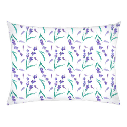 Подушка Прованс: Лаванда акварель