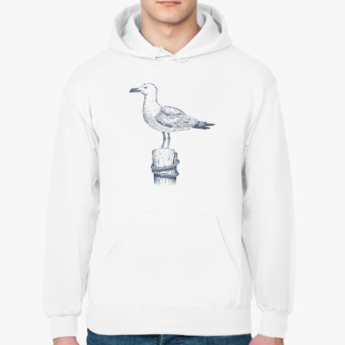 Толстовка худи Море винтаж чайка