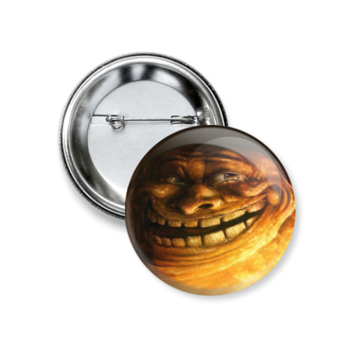 Значок 37мм Troll face