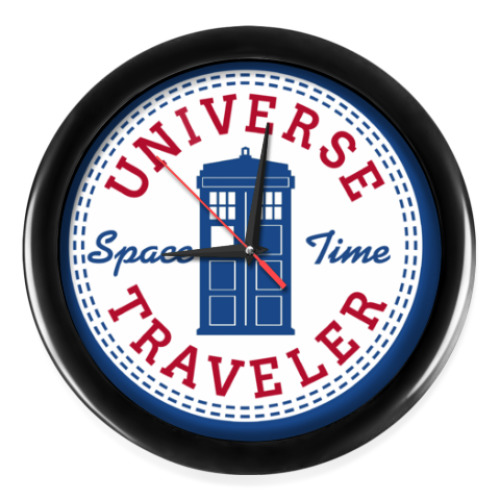 Настенные часы с принтом Universe Traveler - Doctor Who