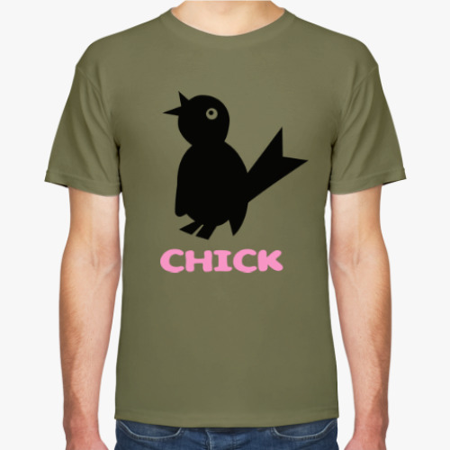 Футболка с принтом Птичка - чик