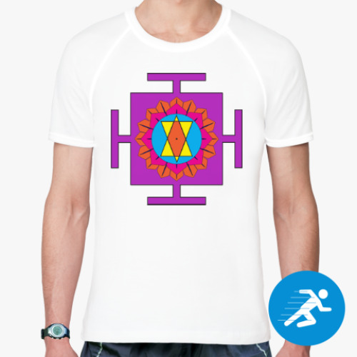 Спортивная футболка с принтом Саравати-янтра