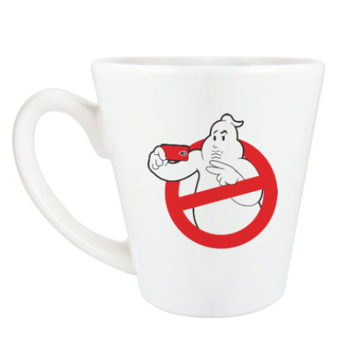 Чашка Латте с принтом Ghost Busters Selfie