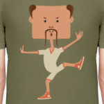 Смешной нарисованный каратист