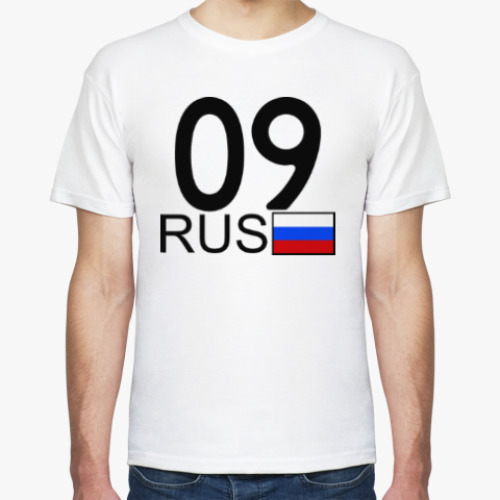 Футболка с принтом 09 RUS (A777AA)