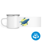 Кружка металлическая белая (круговая запечатка)