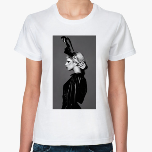 Классическая футболка с принтом LADY GAGA