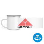 Кружка металлическая белая (круговая запечатка)