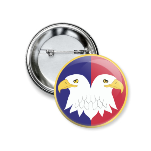 Значок 37мм с принтом америка