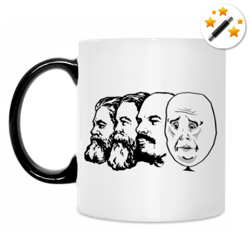 Кружка-хамелеон с принтом Мир, труд, май, ладно