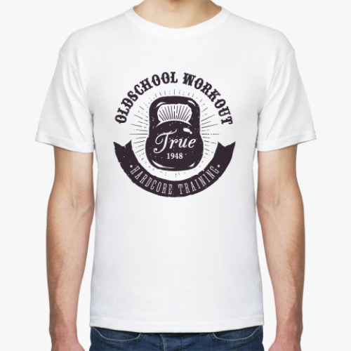 Футболка с принтом oldschool workout
