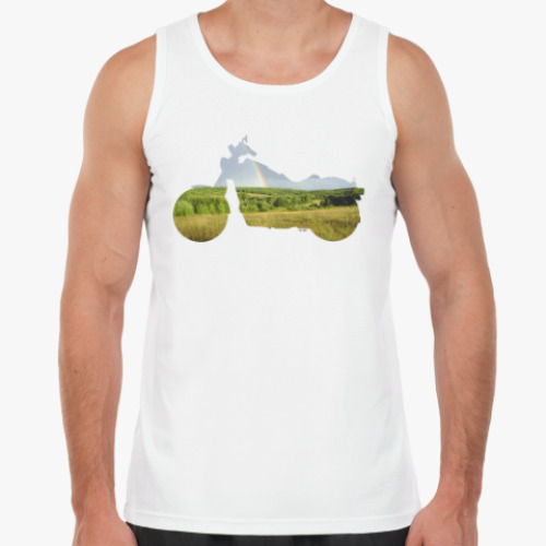 Майка с принтом Мотопейзаж