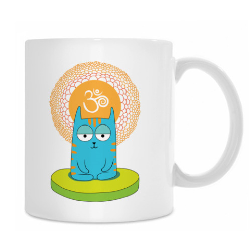 Кружка с принтом Yoga Cat