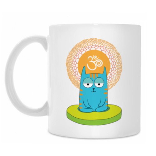 Кружка с принтом Yoga Cat