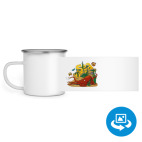 Кружка металлическая белая (круговая запечатка)