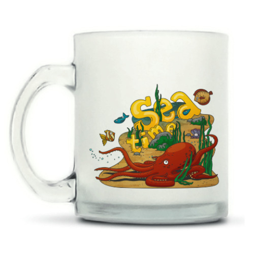 Кружка матовая с принтом Sea time